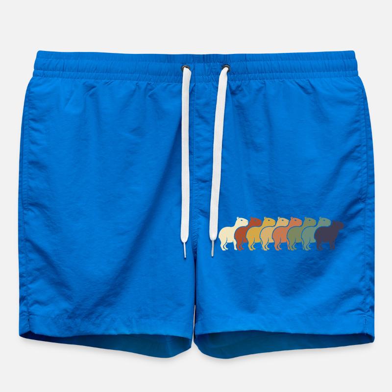Rainbow Camel Row - Swim Trunks - cobalt blue