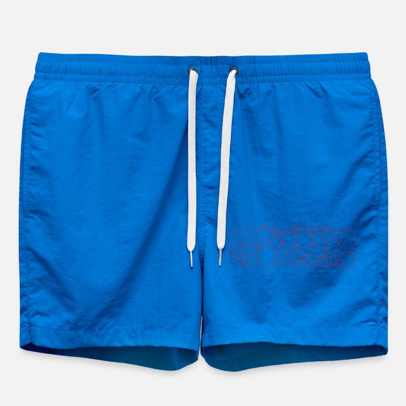 Abstrakte Scribble-Art Berlin Souvenir - Badeshorts - Cobalt blue
