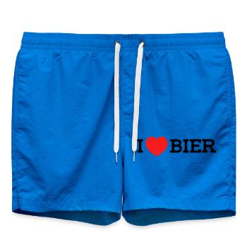 I love Bier (Farben änderbar) - Badeshorts - Cobalt blue - Vorne