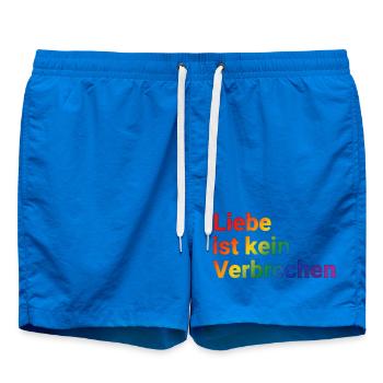 Liebe ist kein Verbrechen Regenbogen - Badeshorts - Cobalt blue - Vorne