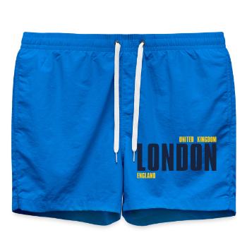 London – England Lyric Design - Badeshorts - Cobalt blue - Vorne