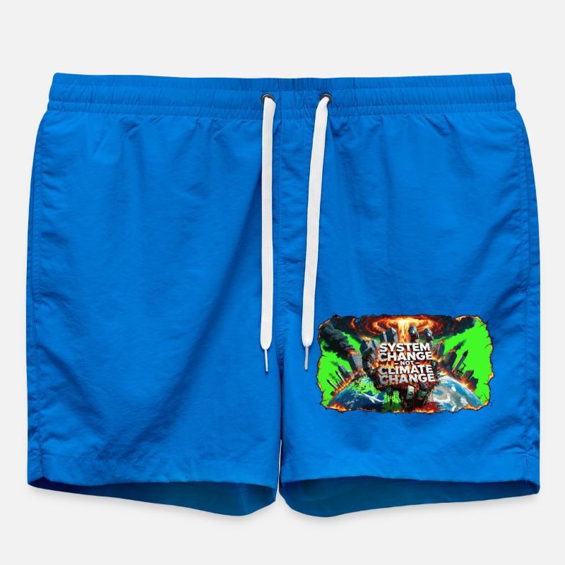 System Change, Not Climate Change - Swim Trunks - cobalt blue