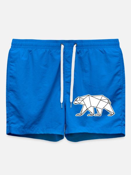 Polar Bear Polygon Polar Bear Icon - Swim Trunks - cobalt blue