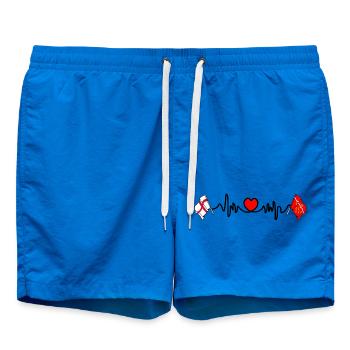 Drapeau de l’East Sussex + drapeau anglais avec battement de cœur - Short de bain - cobalt blue - Devant