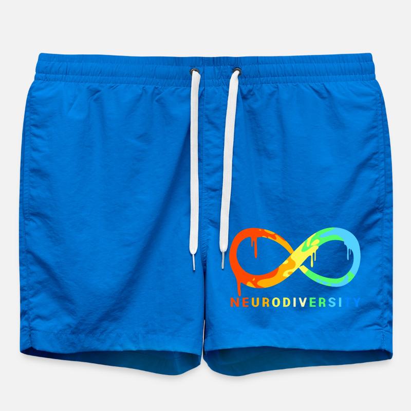Neurodiversity Autism Brain ADHD Asperger - Swim Trunks - cobalt blue