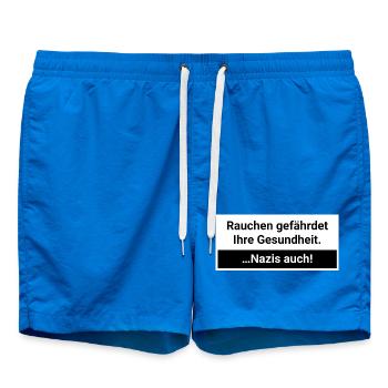 Les nazis mettent ta santé en danger. Fumer - Short de bain - cobalt blue - Devant