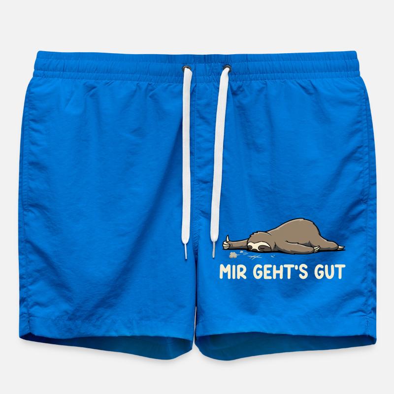 I'm fine – Funny sloth saying - Swim Trunks - cobalt blue