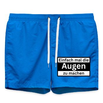 Einfach_mal_die_Augen_zu - Badeshorts - Cobalt blue - Vorne