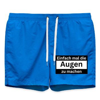 Einfach_mal_die_Augen_zu - Badeshorts - Cobalt blue - Vorne