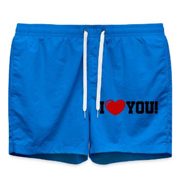 I love you - Ich Liebe Dich - Badeshorts - Cobalt blue - Vorne