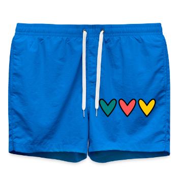 HERZ. HERZ. VALENTINSTAG. LIEBE. LIEBE. PAAR. - Badeshorts - Cobalt blue - Vorne