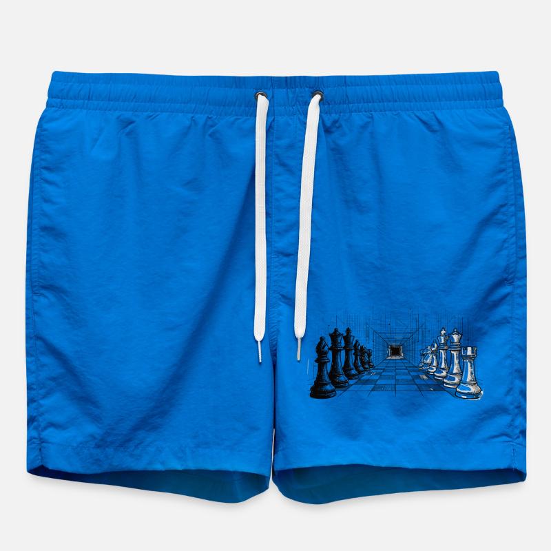 Chess Strategy – Endless Perspective - Swim Trunks - cobalt blue