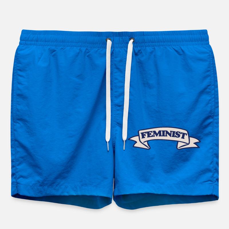 Conception féministe du ruban de blason - Short de bain - cobalt blue