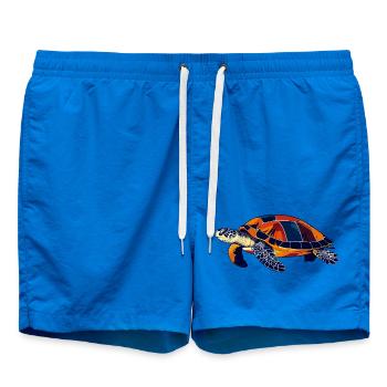 Bunte Mosaik Wasser Schildkröte Meeresschildkröte - Badeshorts - Cobalt blue - Vorne