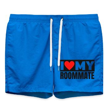 J’adore le graphique de cœur audacieux de mon colocataire - Short de bain - cobalt blue - Devant