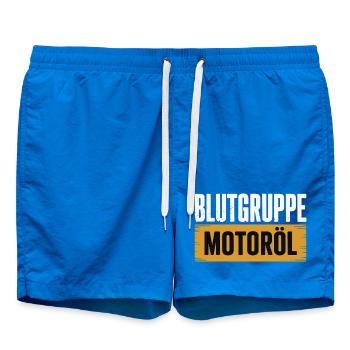 Blood Type Engine Oil Screwdriver Design - Swim Trunks - cobalt blue - Front