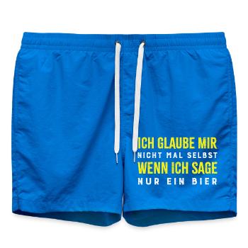 Just a beer (I don't think so) - Swim Trunks - cobalt blue - Front