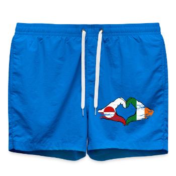 Drapeau du Groenland Irlande Mains Forme de cœur utilisé - Short de bain - cobalt blue - Devant