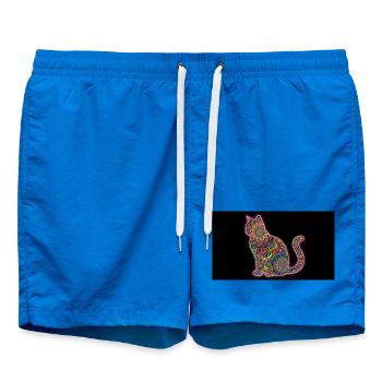 Motifs félins psychédéliques - Short de bain - cobalt blue - Devant