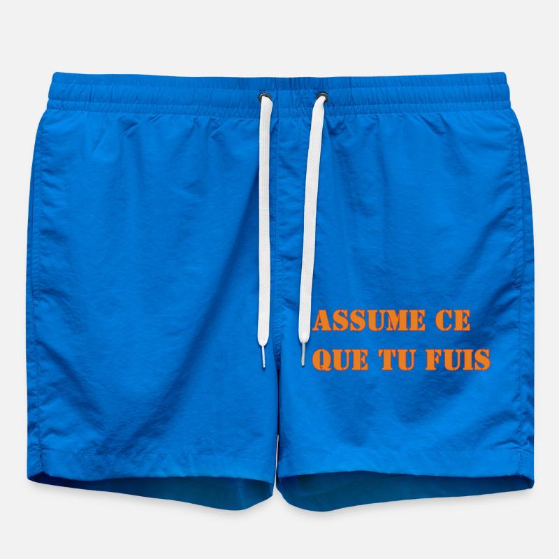 ASSUME CE QUE TU FUIS - Short de bain - cobalt blue