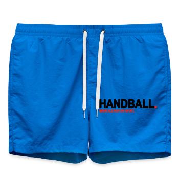 Handball. Mehr als nur ein Sport. (Schwarz) - Badeshorts - Cobalt blue - Vorne