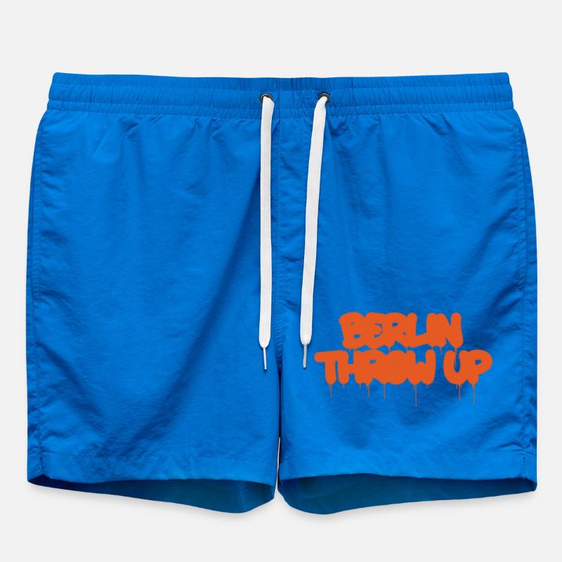 Orange Graffiti Berlin - Short de bain - cobalt blue