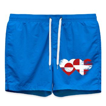 Cœur du drapeau du Groenland-Danemark utilisé - Short de bain - cobalt blue - Devant