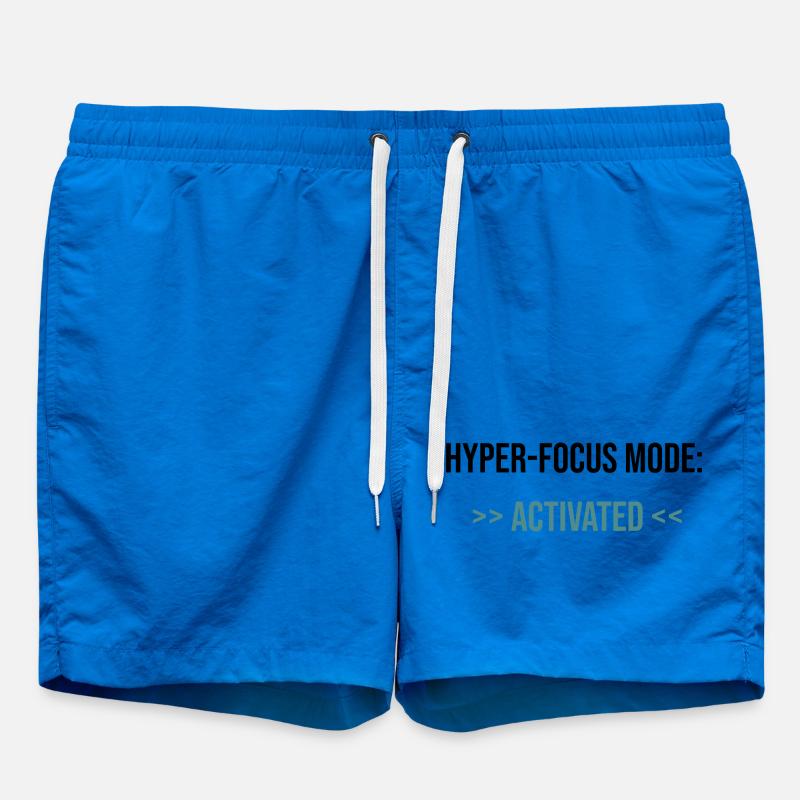 Hyper-Focus Mode: Activated - Statement - Badeshorts - Cobalt blue