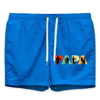 Papa Électricien Sparky Silhouette rétro - Short de bain - cobalt blue - Devant