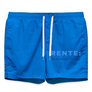 Pension: In progress – Büro Humor - Swim Trunks - cobalt blue - Front