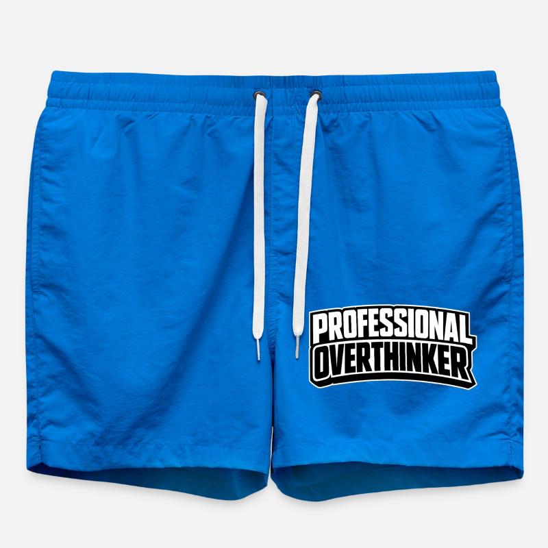 PROFESSIONAL OVERTHINKER INTROVERT - Badeshorts - Cobalt blue