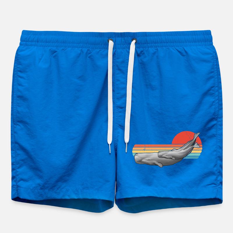 Sperm Whale Retro Sunset - Short de bain - cobalt blue
