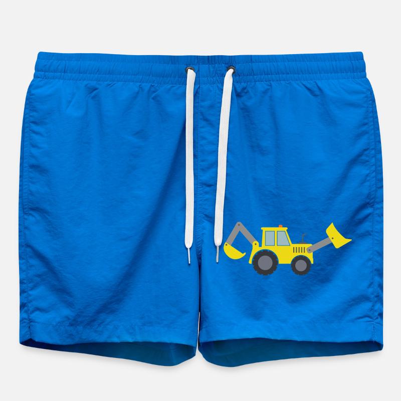 Backhoe loader - Swim Trunks - cobalt blue