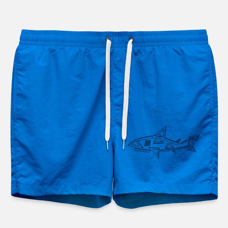 Math Shark - Swim Trunks - cobalt blue