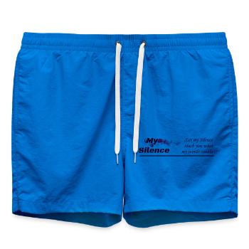 My Silence, clothing design - Swim Trunks - cobalt blue - Front