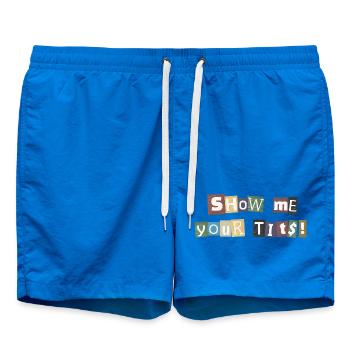 Show Me Your Tits Ransom - Swim Trunks - cobalt blue - Front