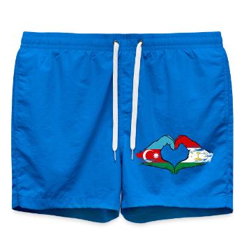 Cœur du drapeau du Tadjikistan d’Azerbaïdjan - Short de bain - cobalt blue - Devant