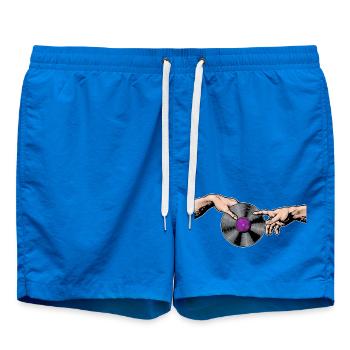 Mains touchant l’art d’un disque vinyle - Short de bain - cobalt blue - Devant
