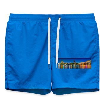 Nachtansicht Köln am Rhein - Badeshorts - Cobalt blue - Vorne