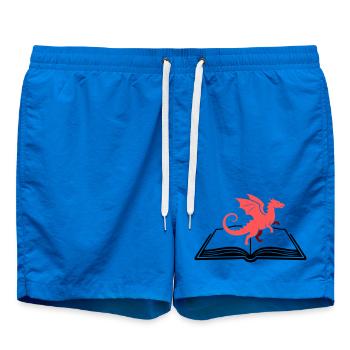 Dragon sur un livre fantastique - Short de bain - cobalt blue - Devant