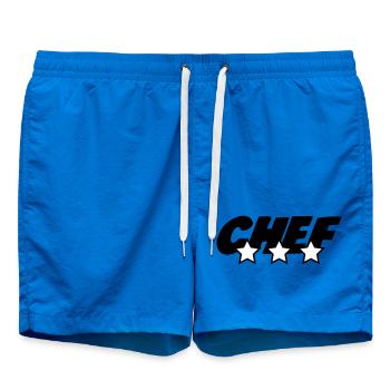 Chef - Kitchen - Cook - Swim Trunks - cobalt blue - Front