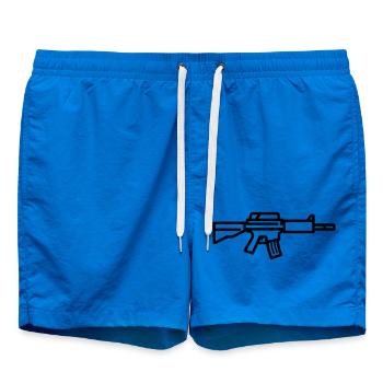 Submachine gun - Swim Trunks - cobalt blue - Front