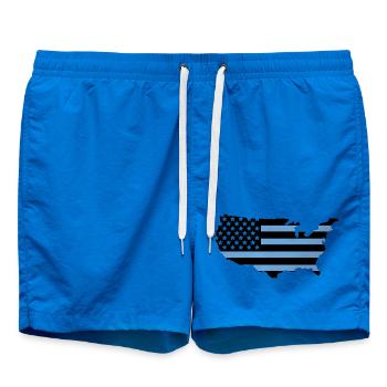 Map of the United States - Swim Trunks - cobalt blue - Front
