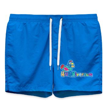 HUHNiversum - Hühner Fans -  Hahn - Gockel - Bio - Badeshorts - Cobalt blue - Vorne