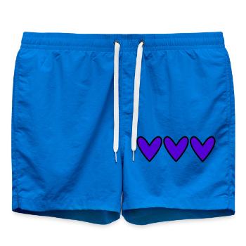 HEART. COUPLE. VALENTINE'S DAY. JUST MARRIED. Bachelorette party. - Swim Trunks - cobalt blue - Front