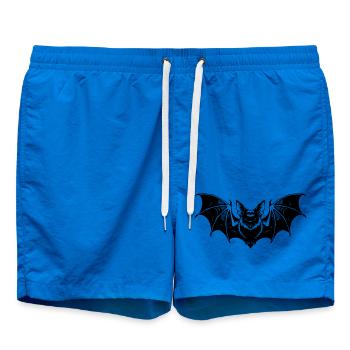 Bat Gothic Illustration - Swim Trunks - cobalt blue - Front