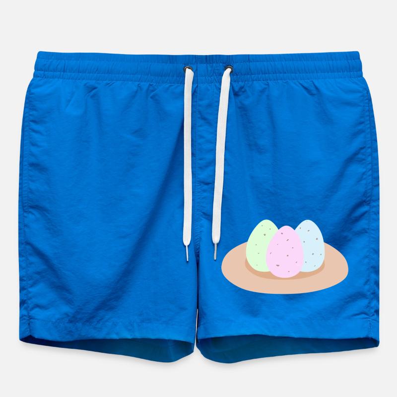 Pastel Easter Egg Nest - Swim Trunks - cobalt blue