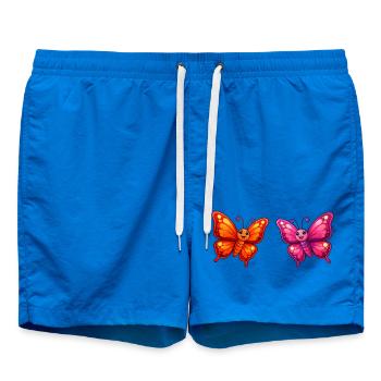 Papillons de dessins animés colorés - Short de bain - cobalt blue - Devant