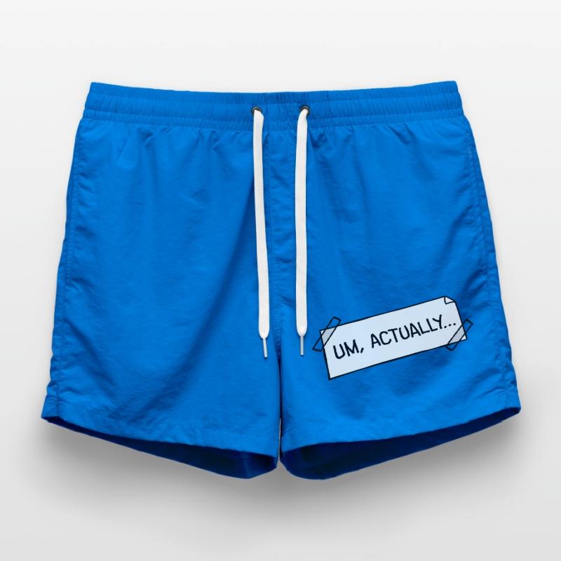 To Actually Stick Notes Nerd Smartass Logo Swim Trunks