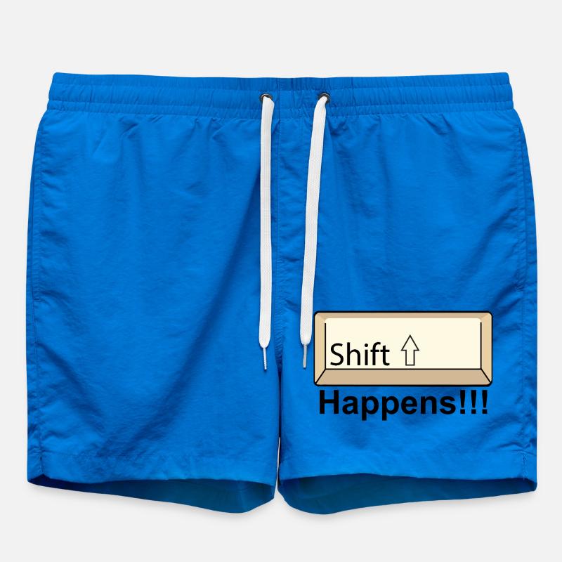 Shift Key Minimal Keyboard Design - Badeshorts - Cobalt blue